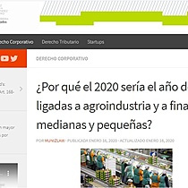 Por qu el 2020 sera el ao de las M&A ligadas a agroindustria y a financieras medianas y pequeas?